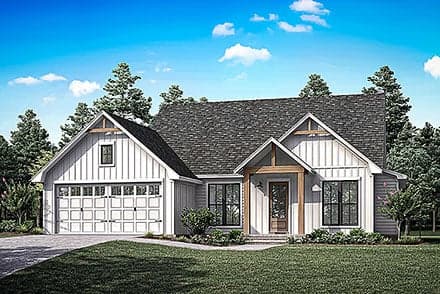 Country, Farmhouse, Traditional House Plan 82908 with 4 Beds, 2 Baths, 2 Car Garage
