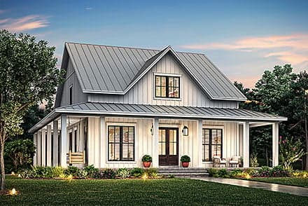 Country, Farmhouse, Traditional House Plan 82912 with 4 Beds, 3 Baths