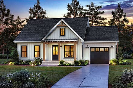 Cottage, Country, Craftsman, Farmhouse, Southern House Plan 82916 with 2 Beds, 2 Baths, 1 Car Garage