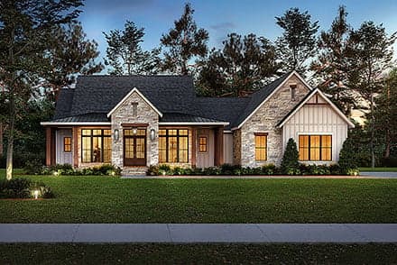 Country, Farmhouse House Plan 82919 with 3 Beds, 4 Baths, 2.5 Car Garage