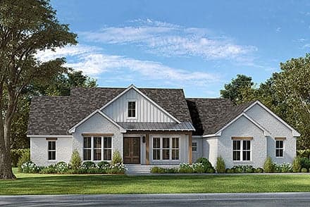Country, Farmhouse, Southern House Plan 82938 with 4 Beds, 3 Baths, 2 Car Garage