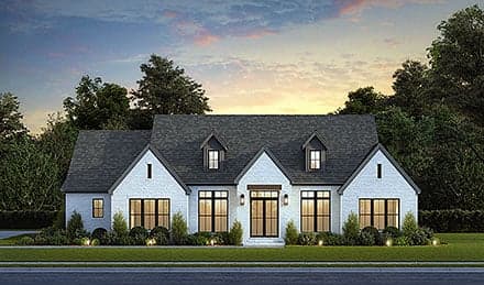 Contemporary, Country, Modern, New American Style House Plan 82947 with 3 Beds, 4 Baths, 3 Car Garage