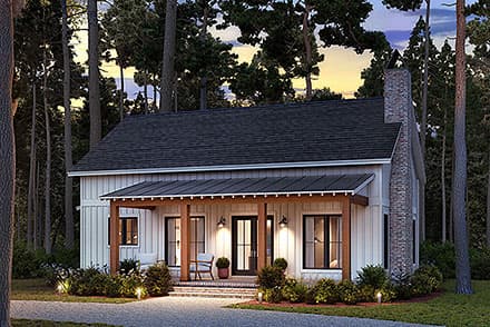 Barndominium, Cottage, Country, Farmhouse, Traditional House Plan 82949 with 2 Beds, 2 Baths