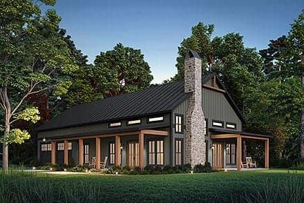 Barndominium, Country, Farmhouse, Traditional House Plan 82959 with 3 Beds, 2 Baths, 2 Car Garage