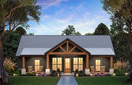 Barndominium, Country, Farmhouse House Plan 84708 with 3 Beds, 2 Baths, 2 Car Garage