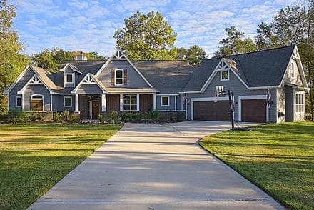 Country, Craftsman, Traditional, Tudor House Plan 98267 with 3 Beds, 4 Baths, 3 Car Garage