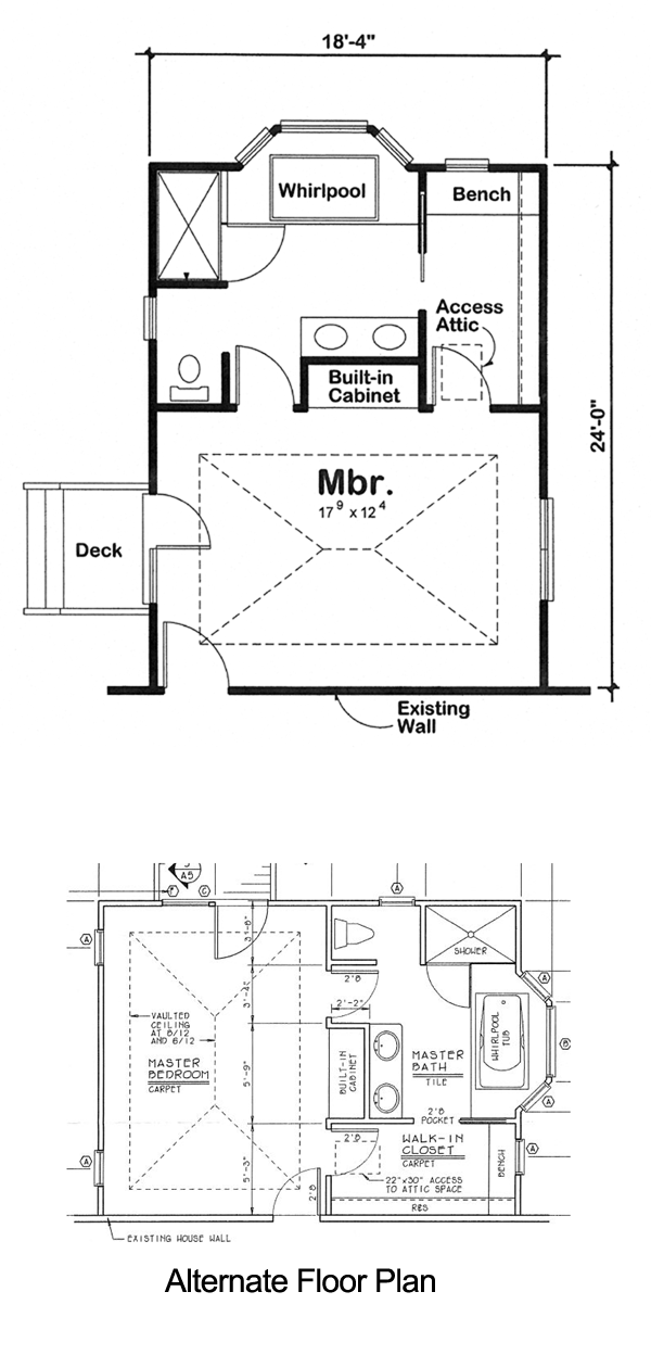 Master Bedroom Addition
For One and Two-Story Homes
 - Project Plan 90027