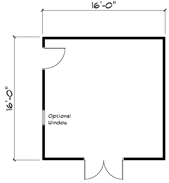 16 x 16 Gable Shed - Project Plan 90056