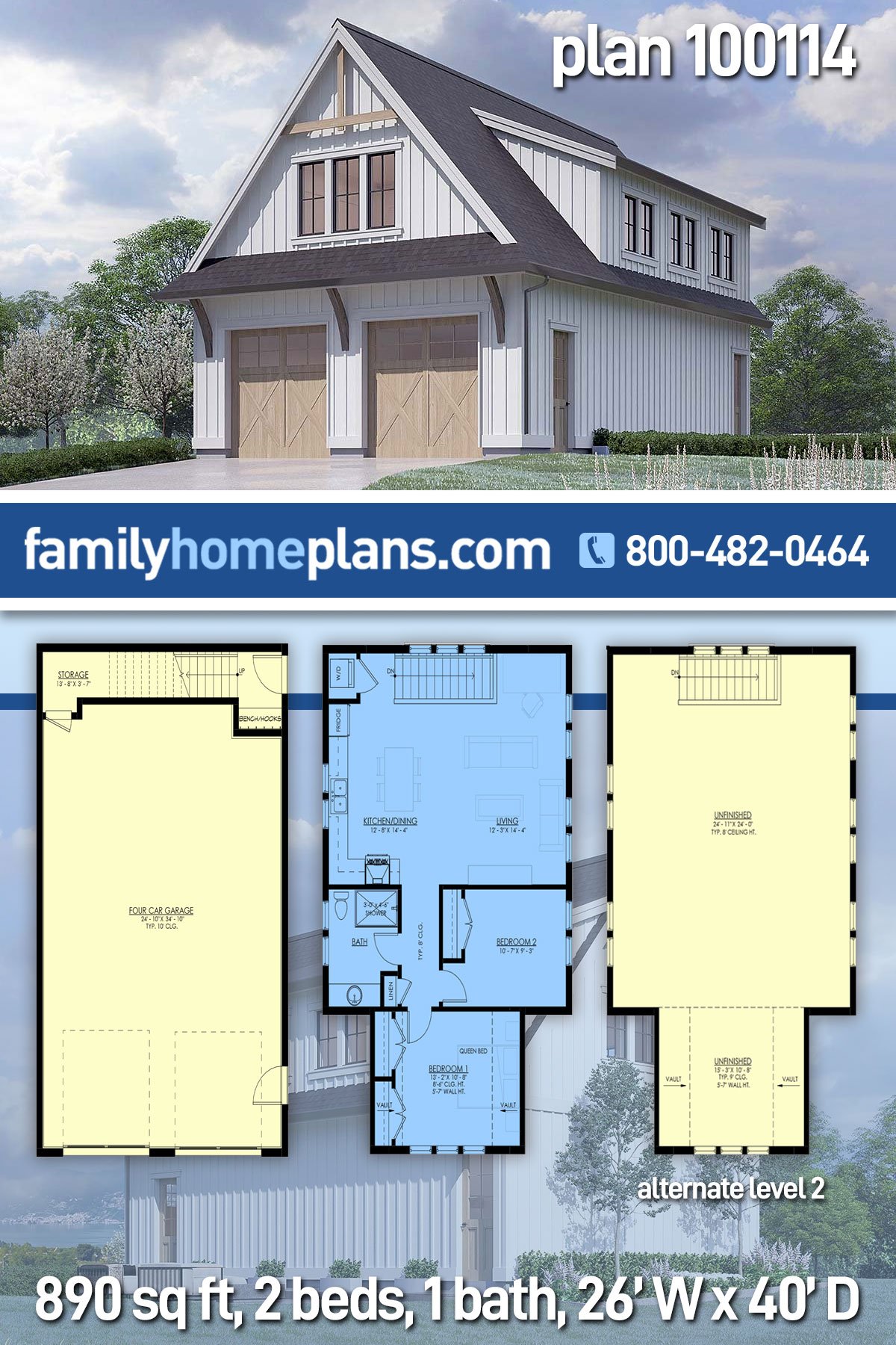 Garage-Living Plan 100114