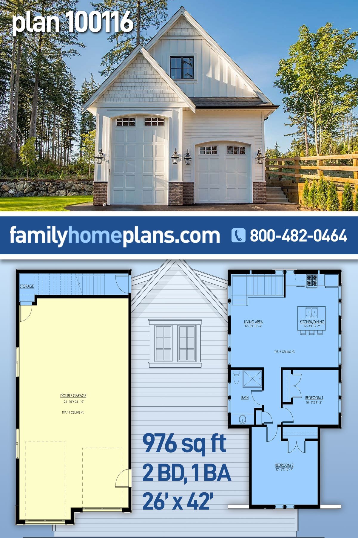 Garage-Living Plan 100116