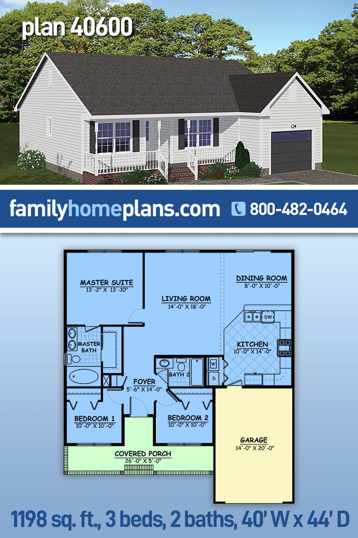 House Plan 40600