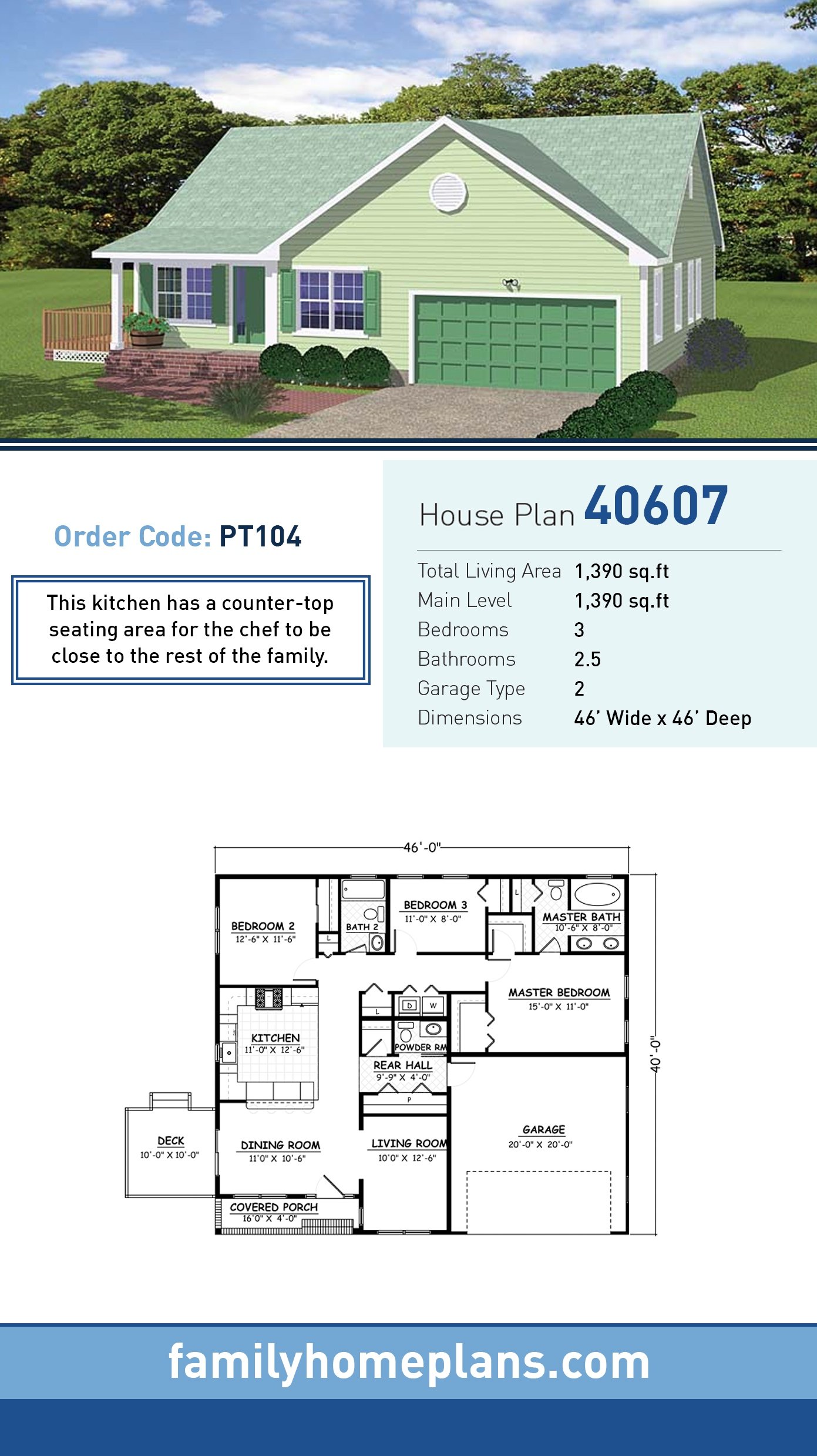 House Plan 40607