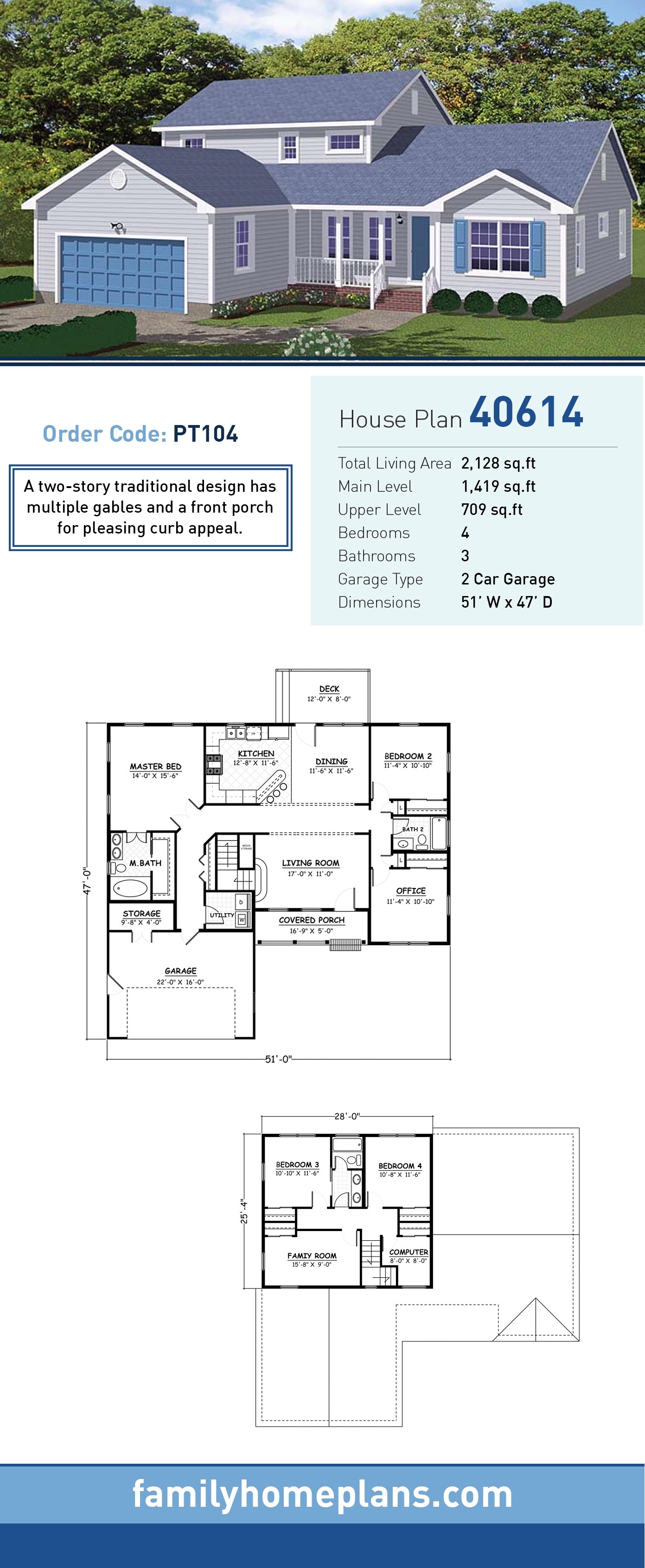 House Plan 40614