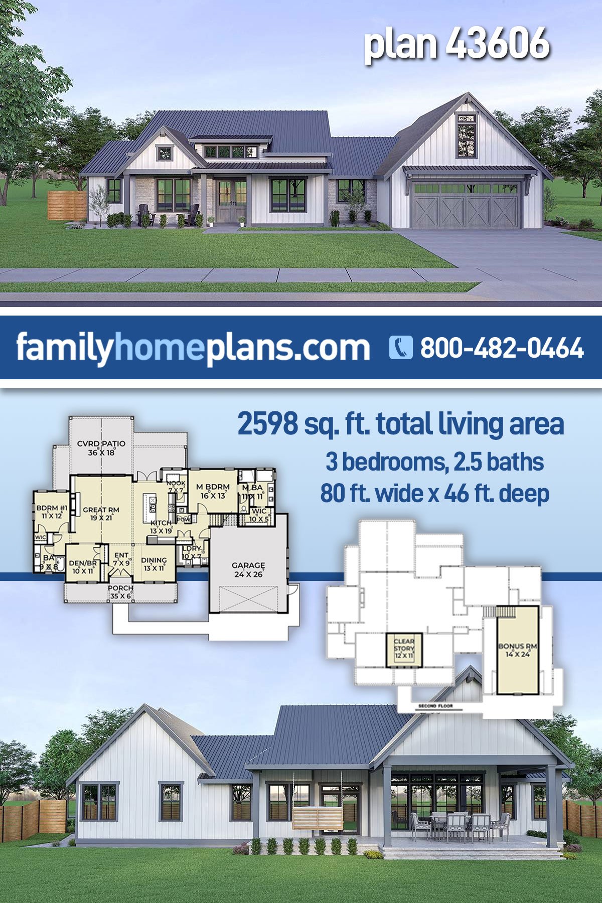 House Plan 43606