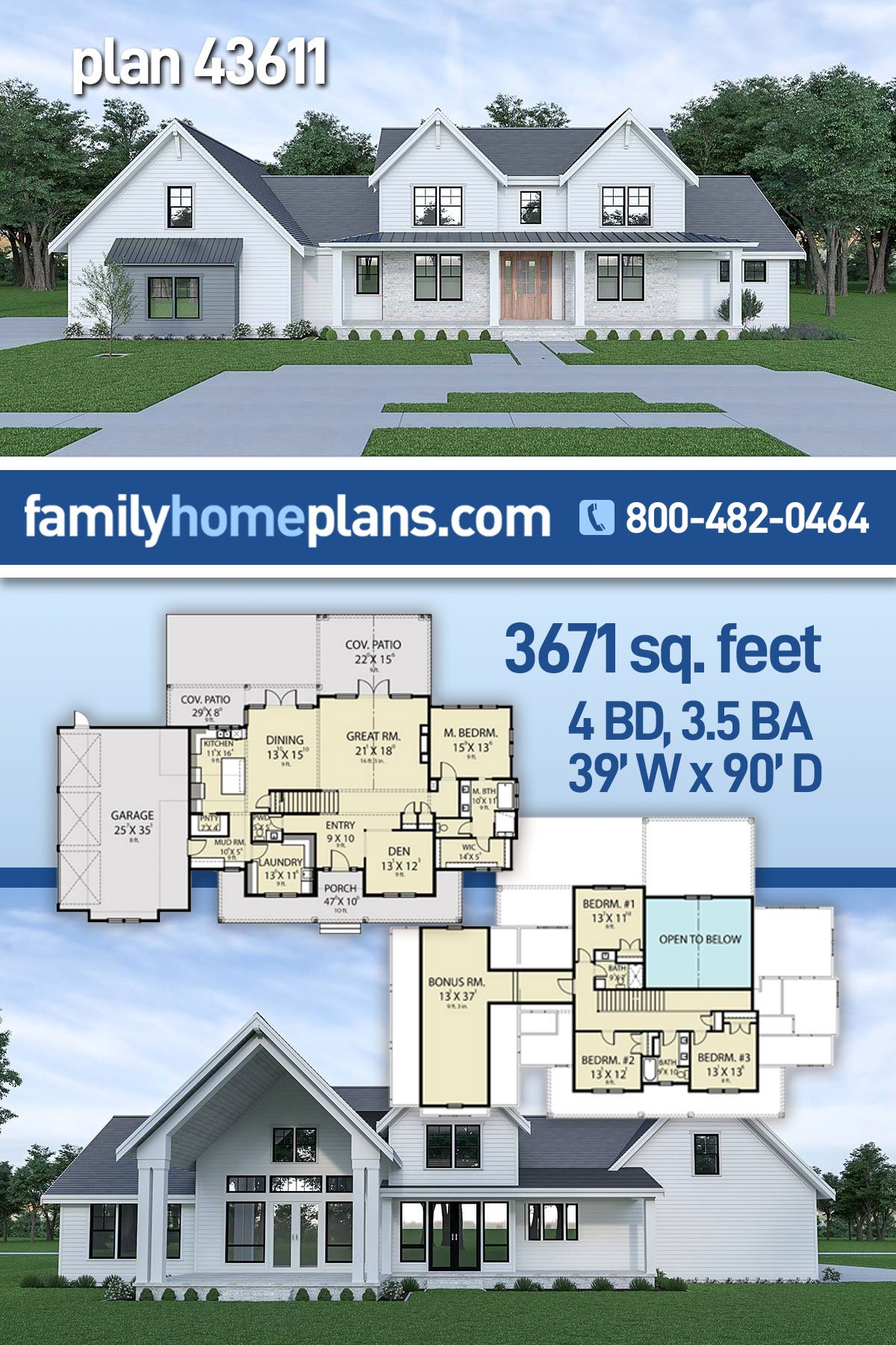 House Plan 43611