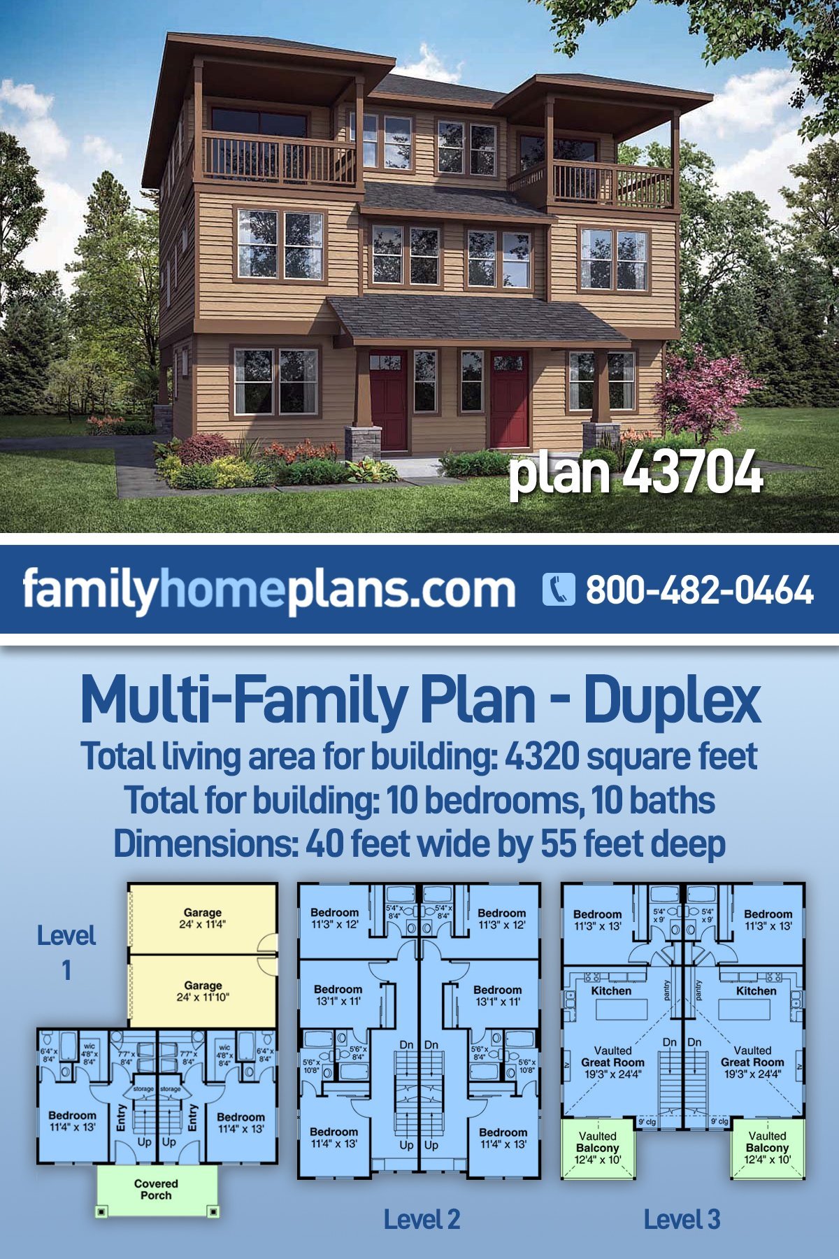 Multi-Family Plan 43704