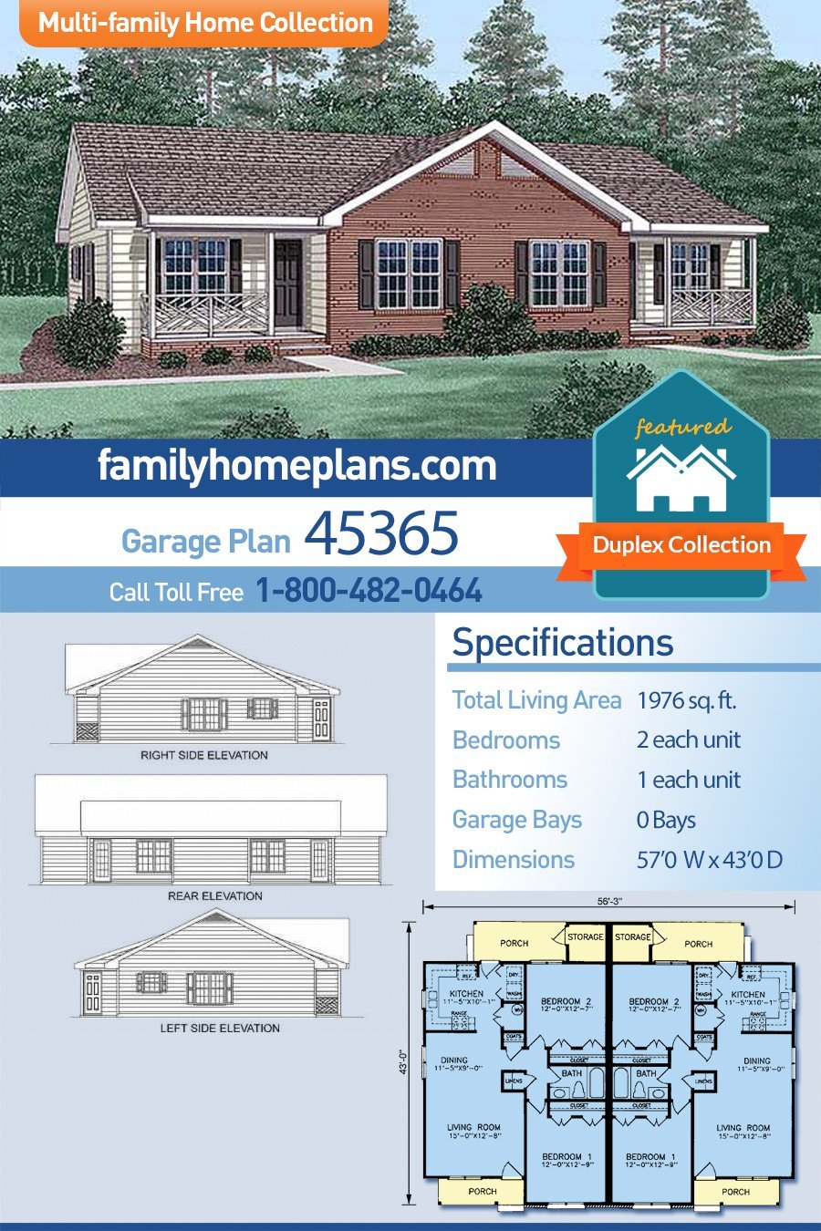 Multi-Family Plan 45365
