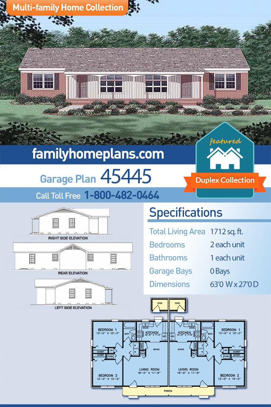 Multi-Family Plan 45445