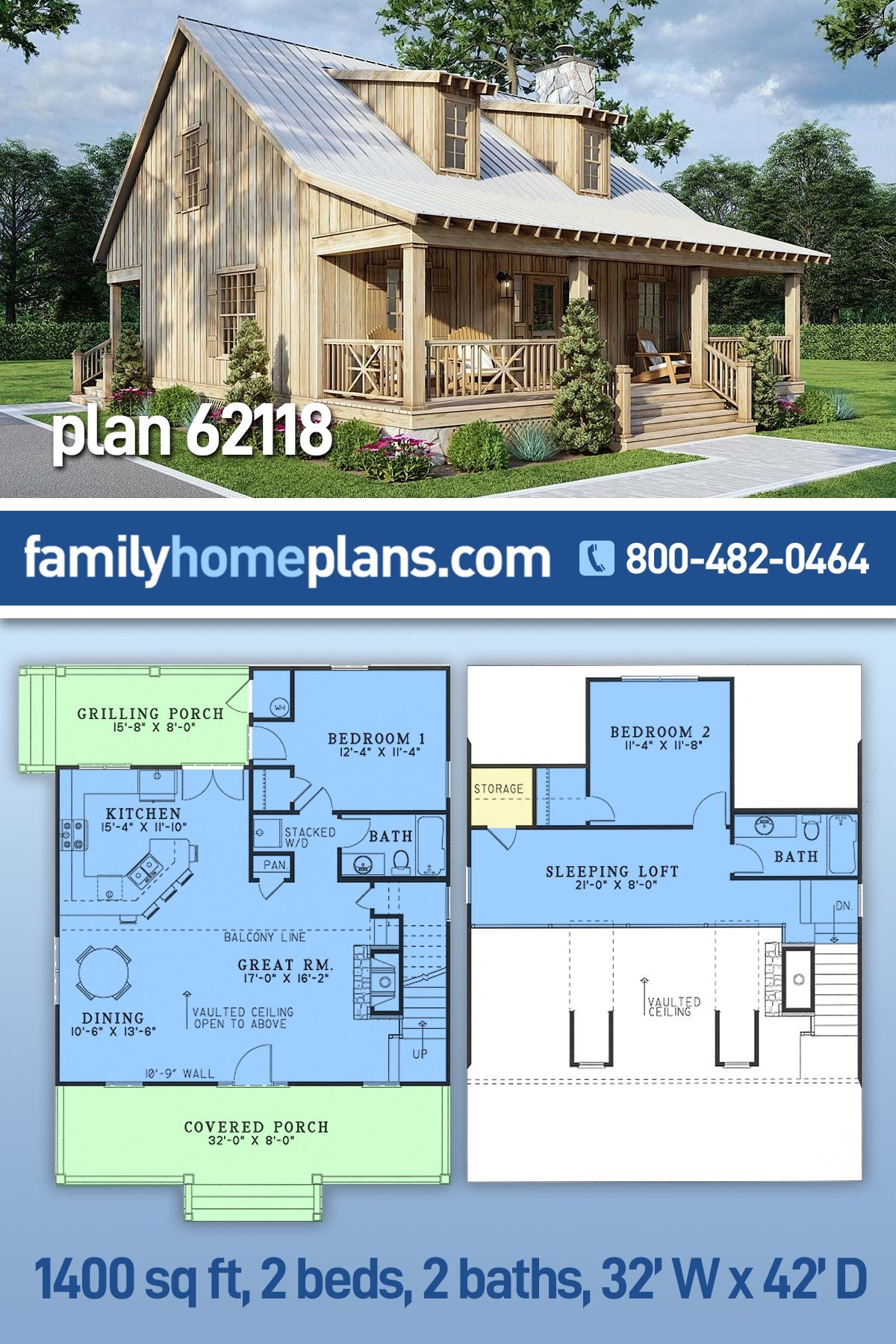 House Plan 62118