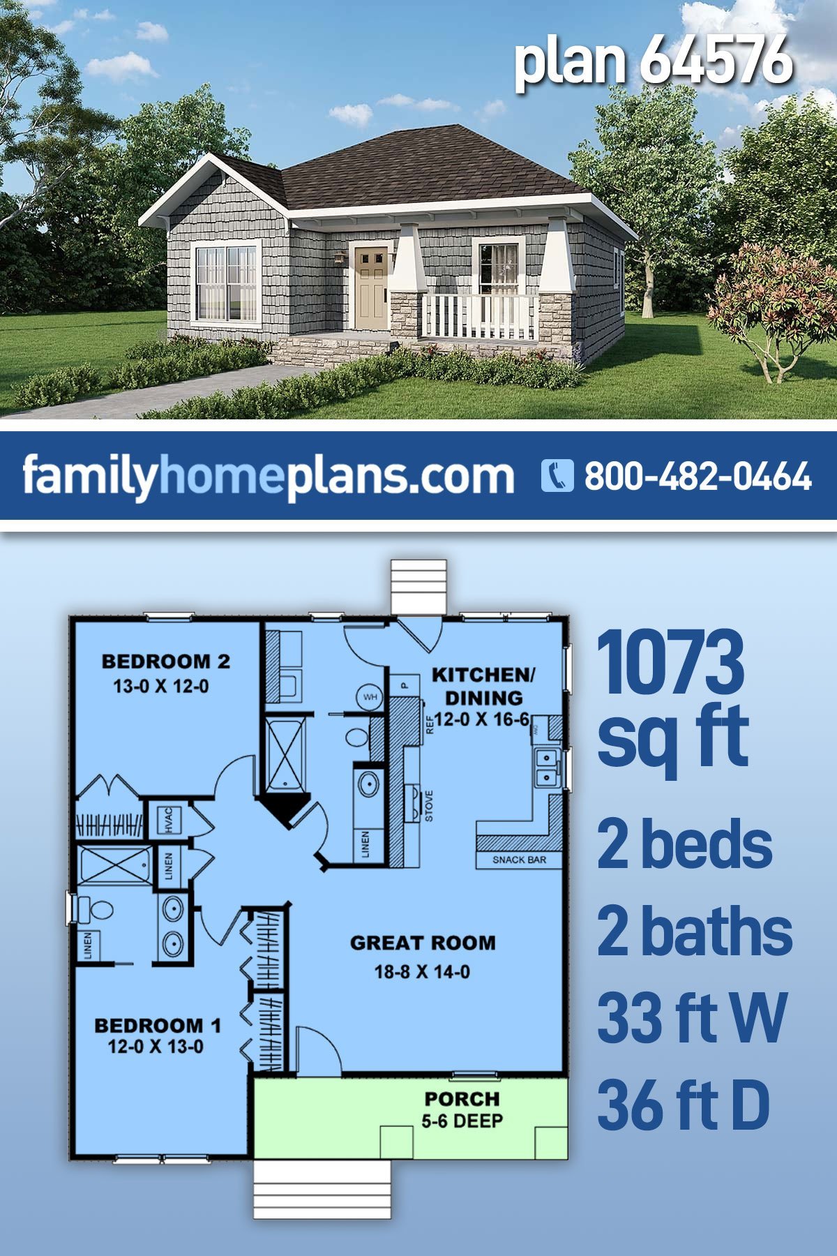 House Plan 64576