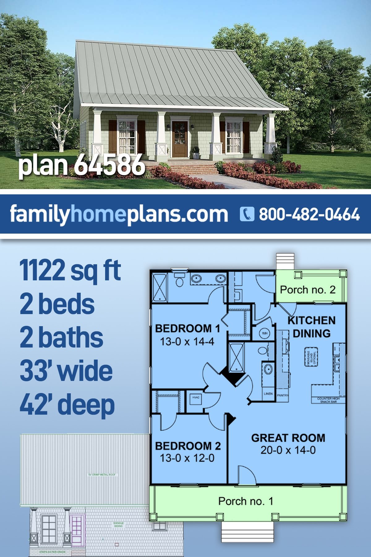House Plan 64586