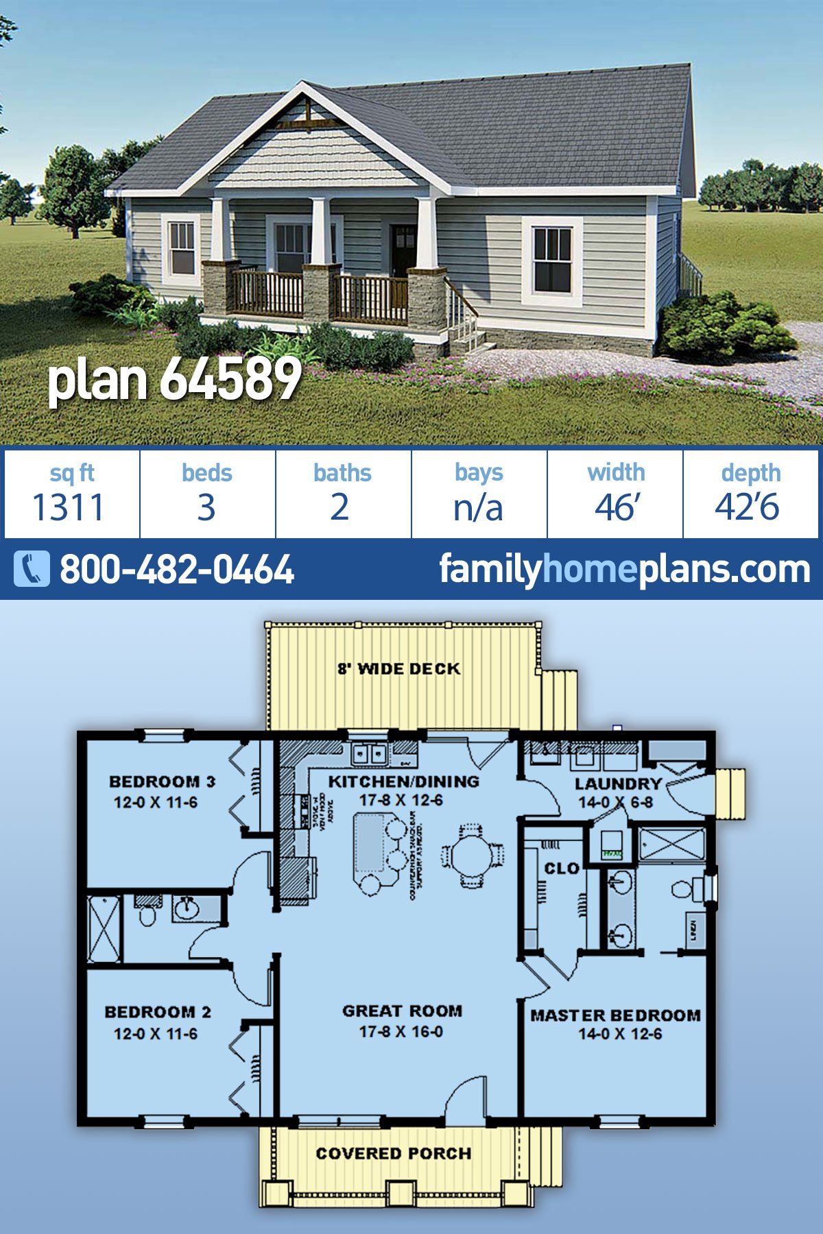 House Plan 64589