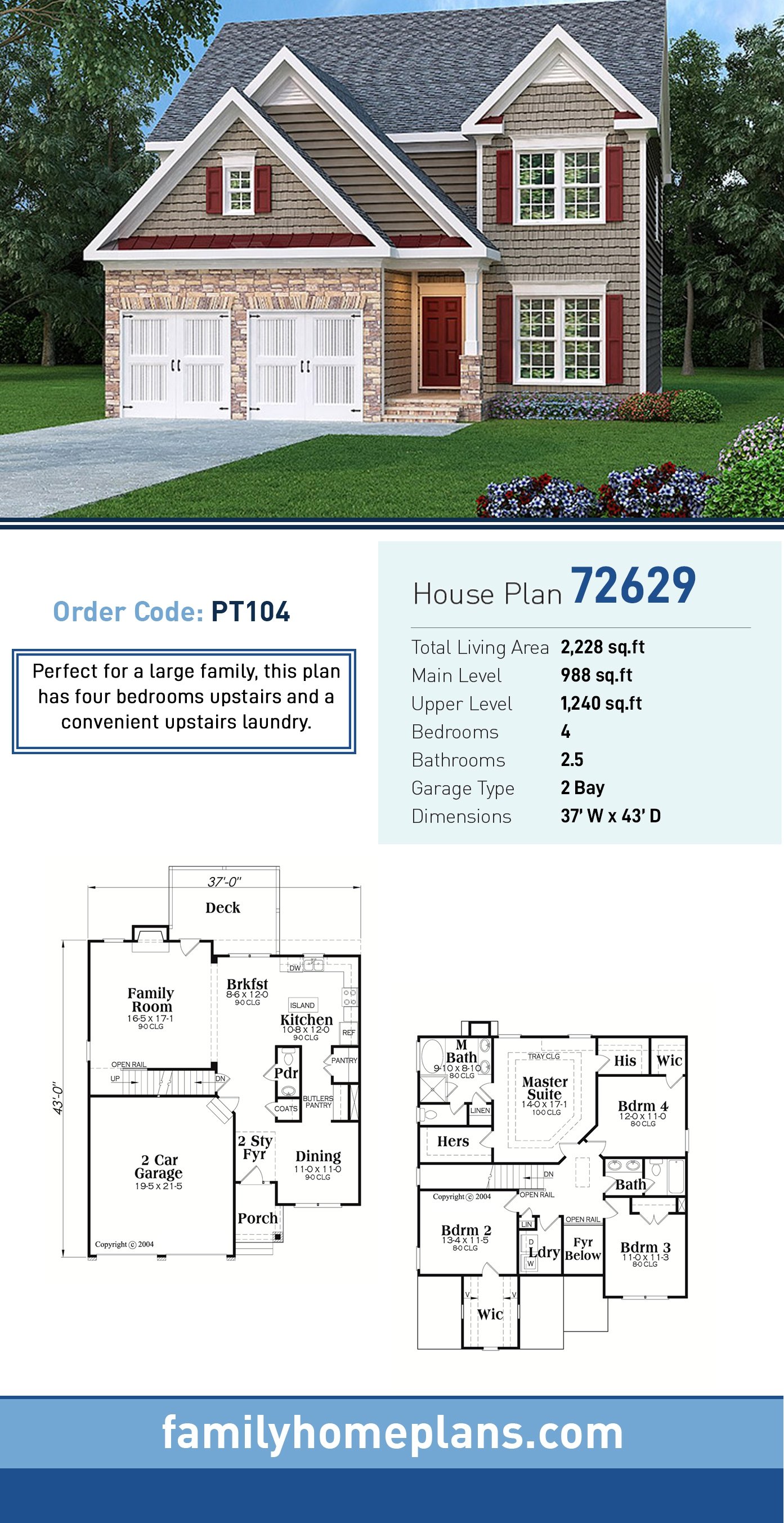 House Plan 72629