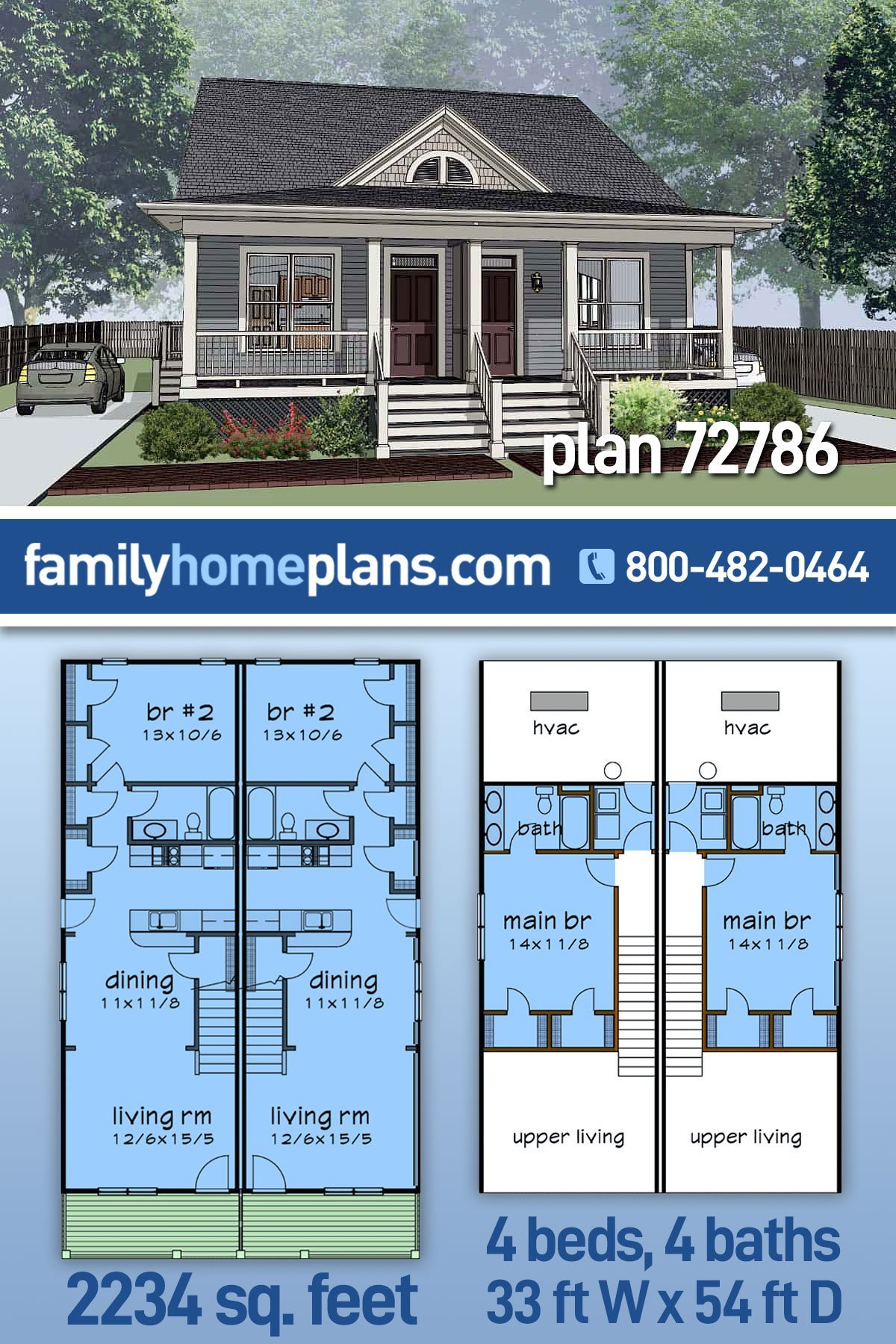 Multi-Family Plan 72786