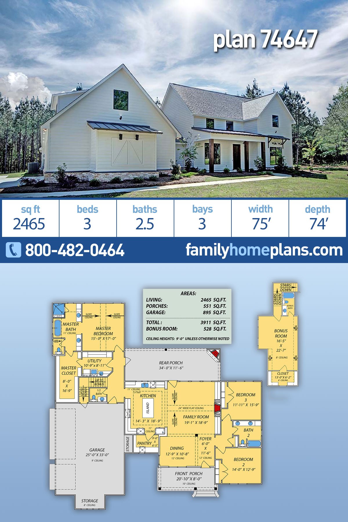 House Plan 74647
