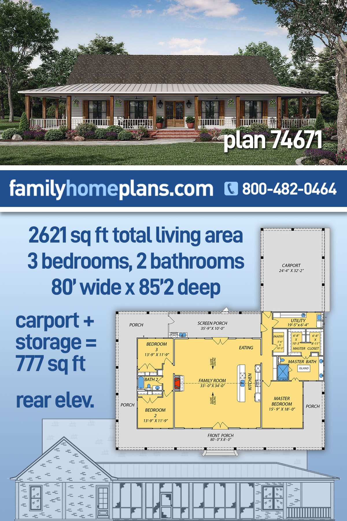 House Plan 74671