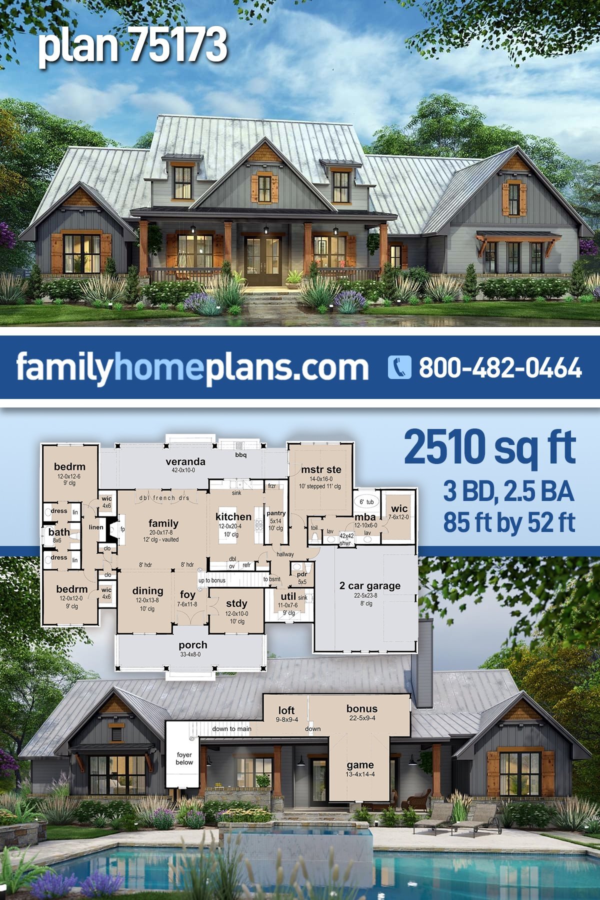 House Plan 75173