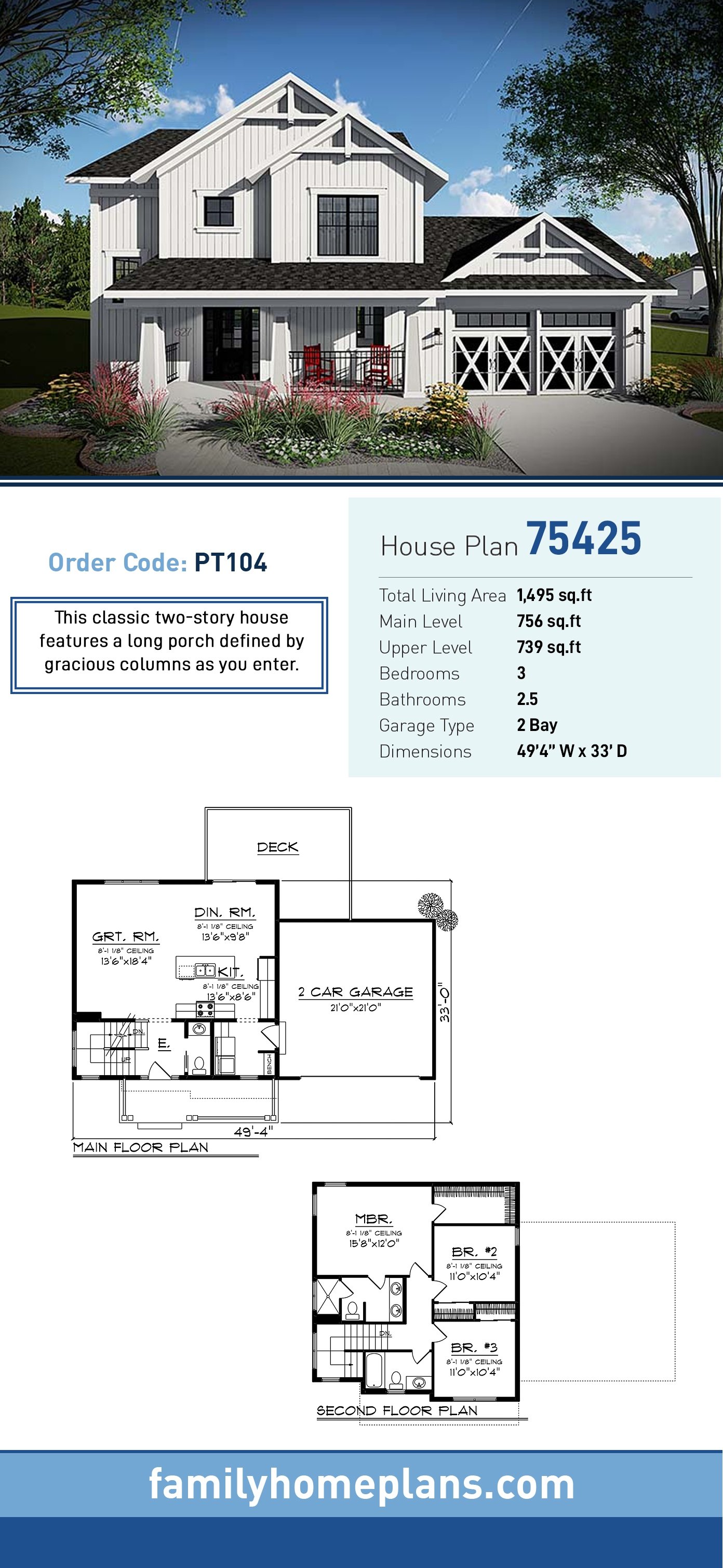 House Plan 75425