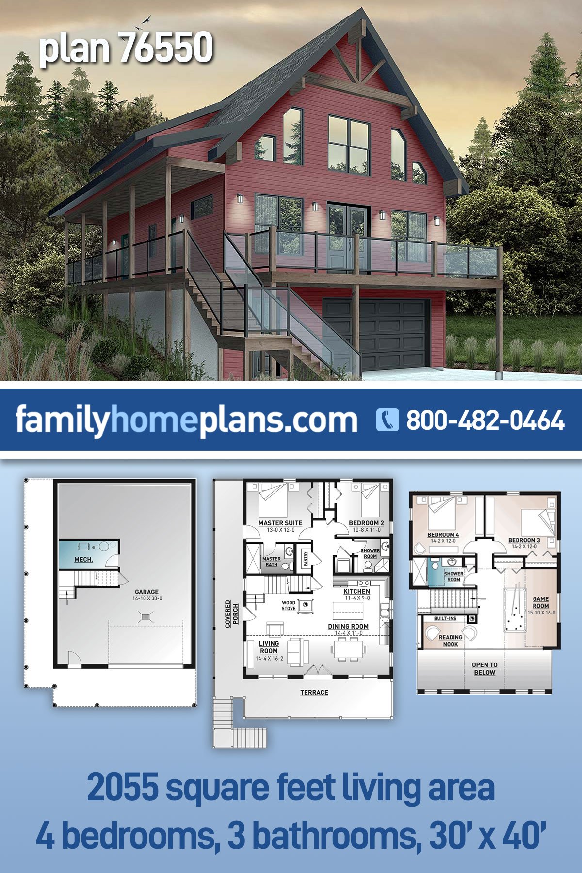 Plan Beautiful Mountain Cottage Home Plan With 4 Bedrooms 3 Bathrooms A Loft And A Drive Under Garage