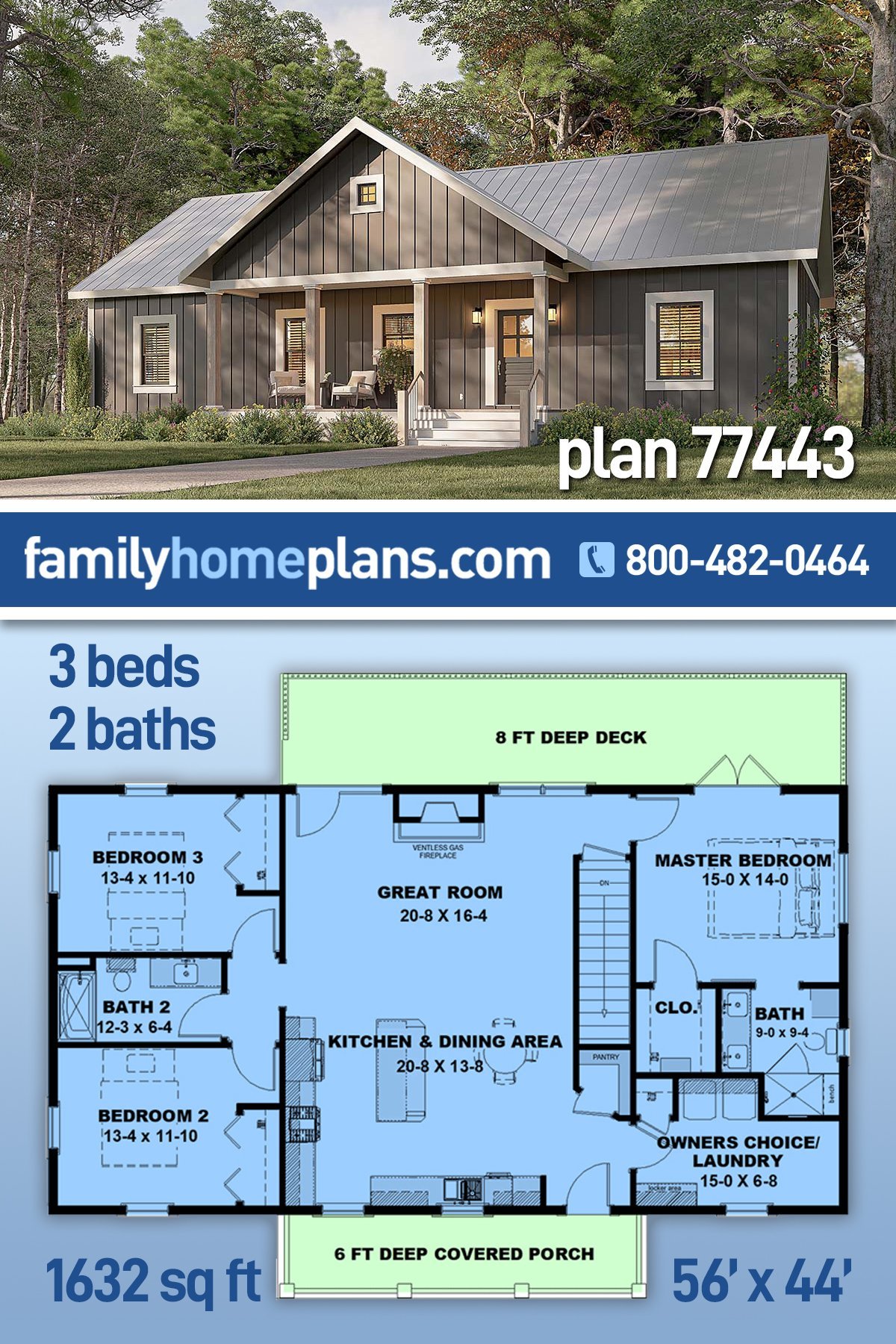 House Plan 77443