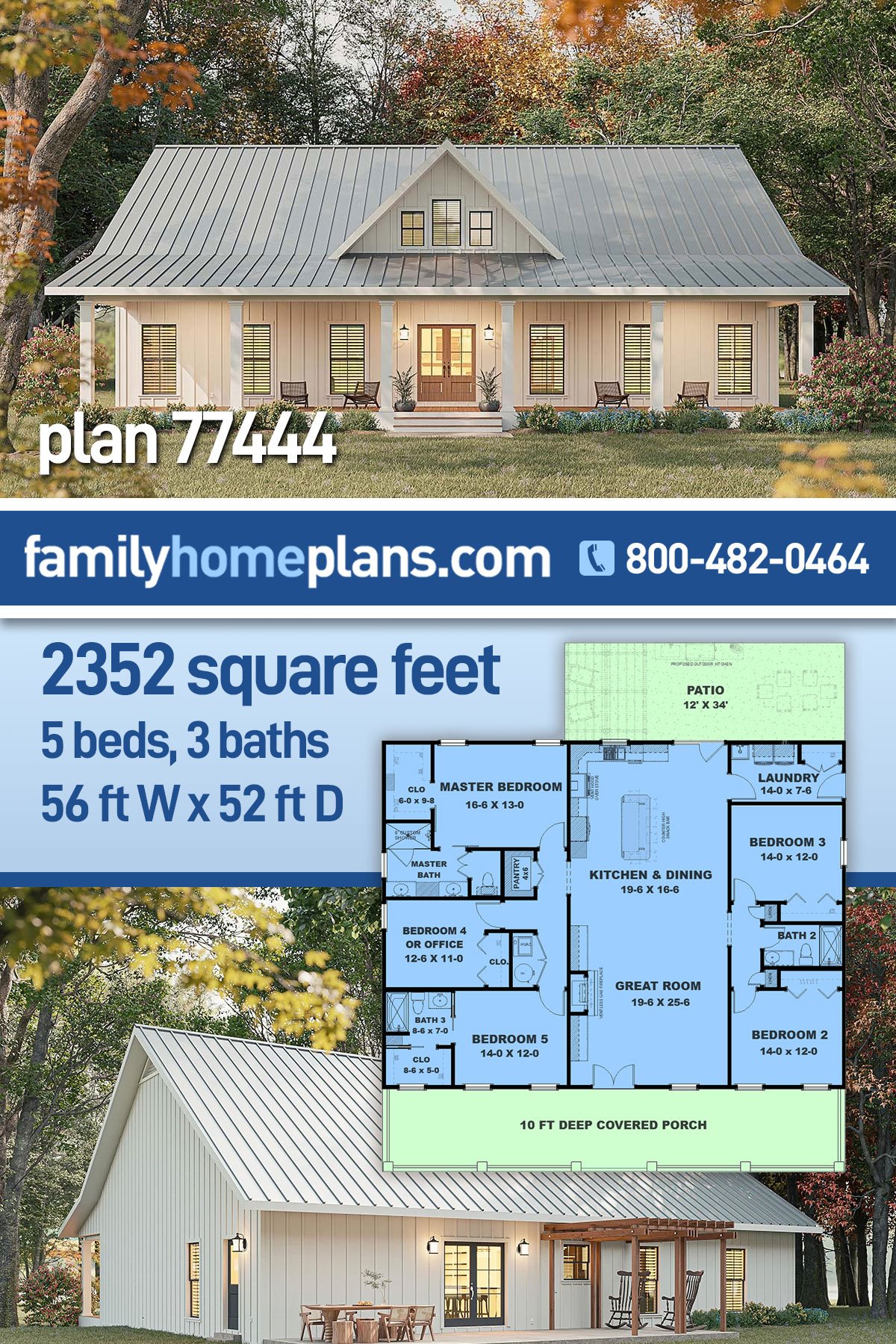 House Plan 77444