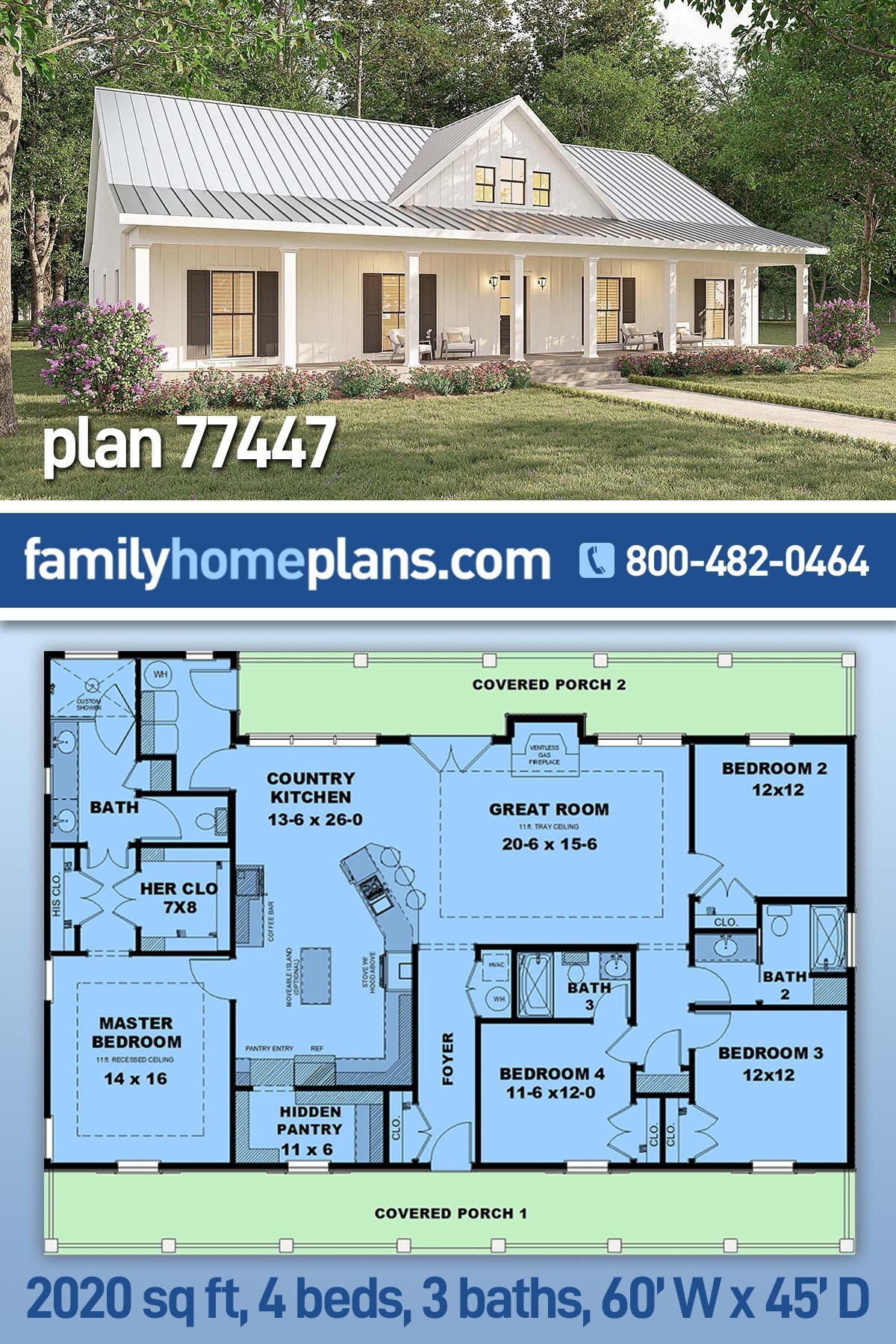 House Plan 77447
