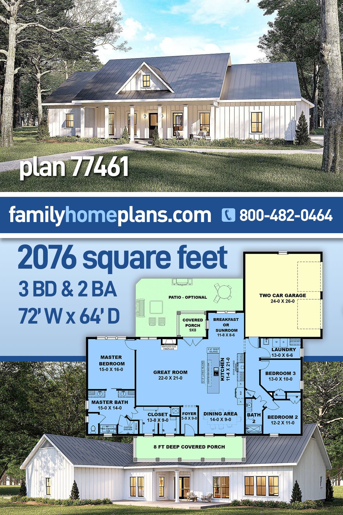 House Plan 77461