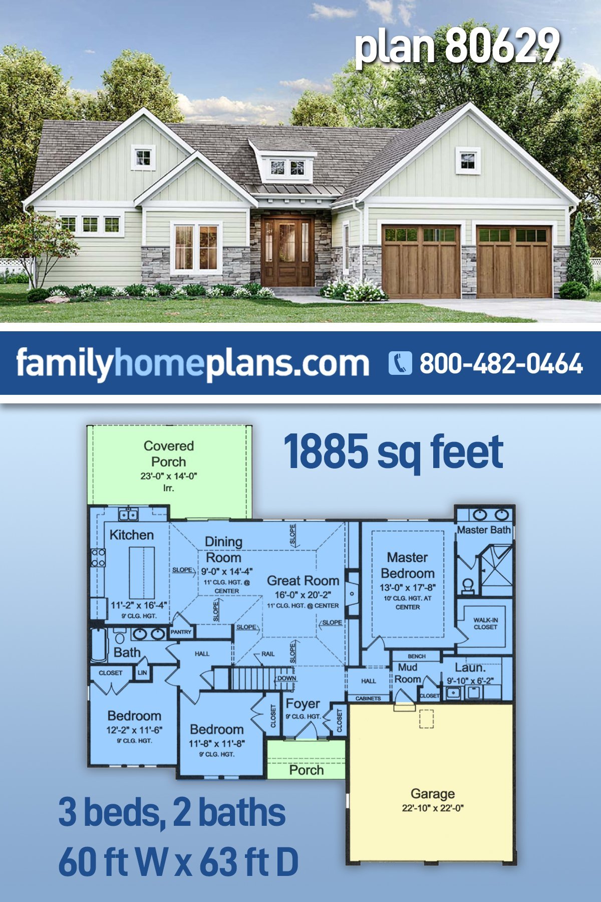 House Plan 80629
