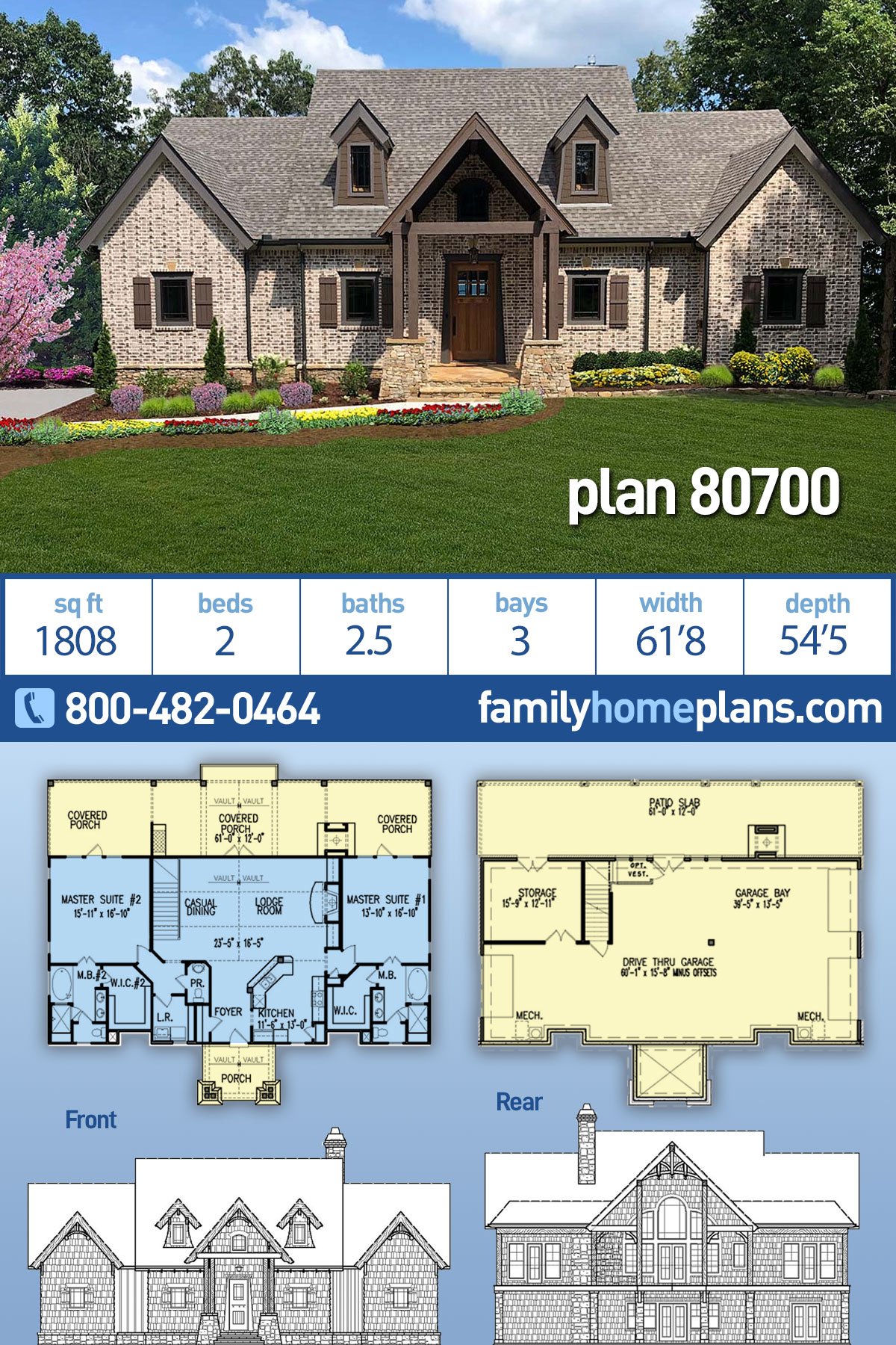 House Plan 80700