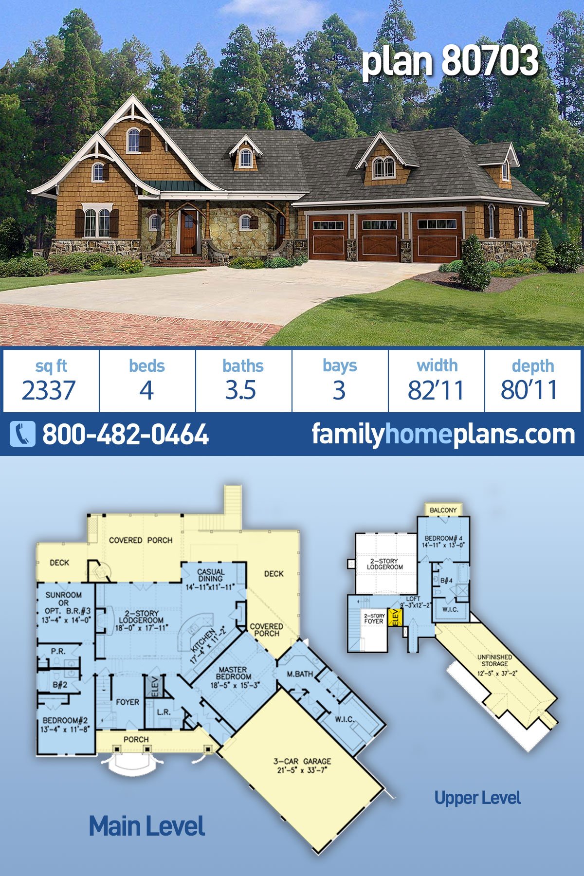 House Plan 80703