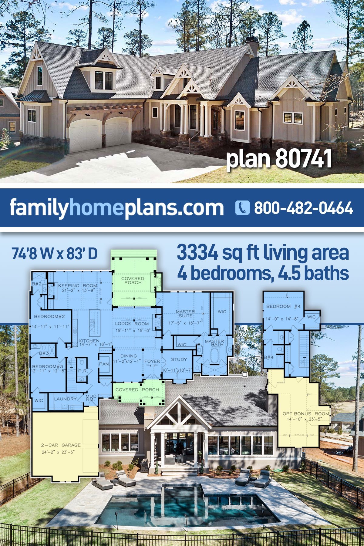 House Plan 80741