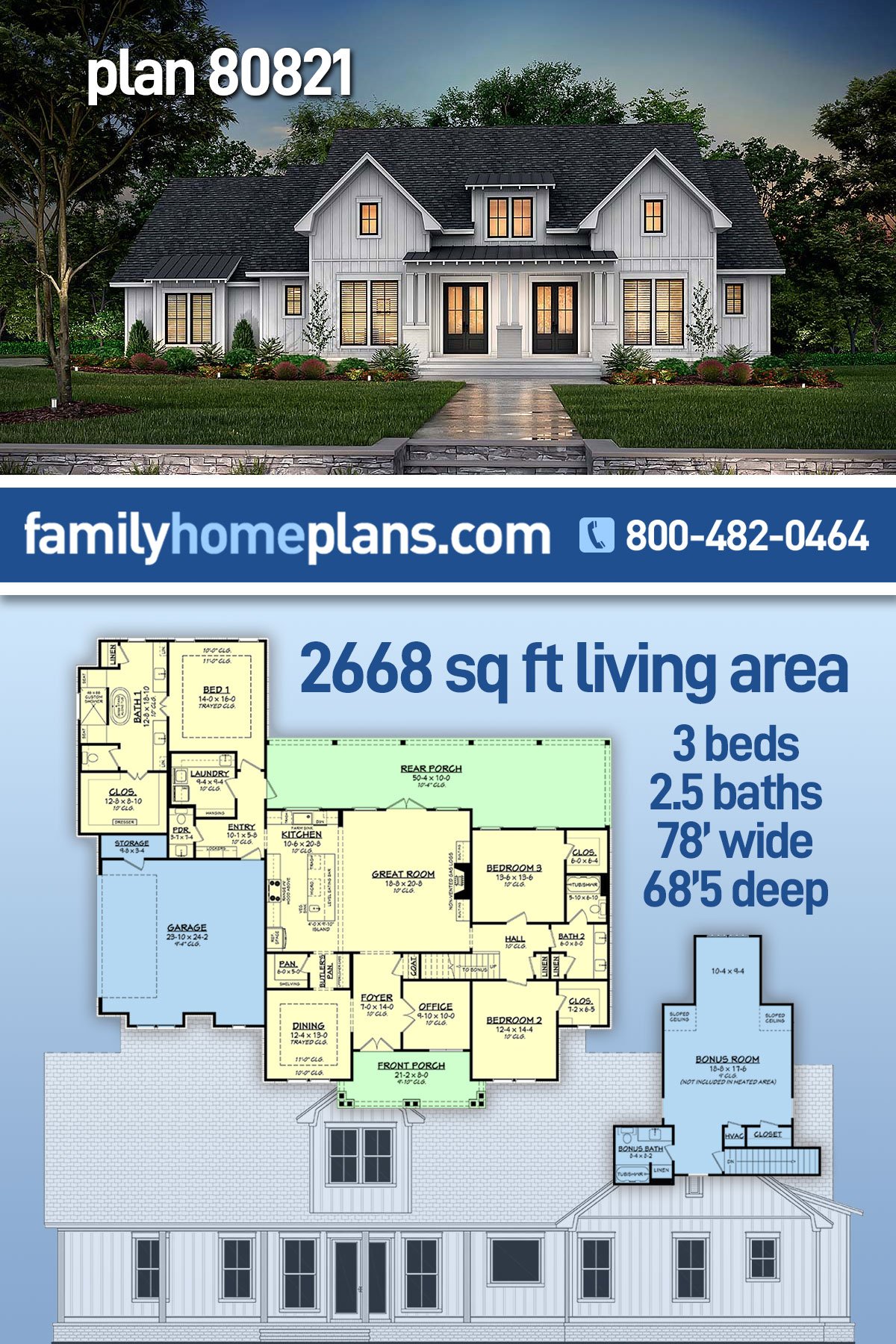 House Plan 80821