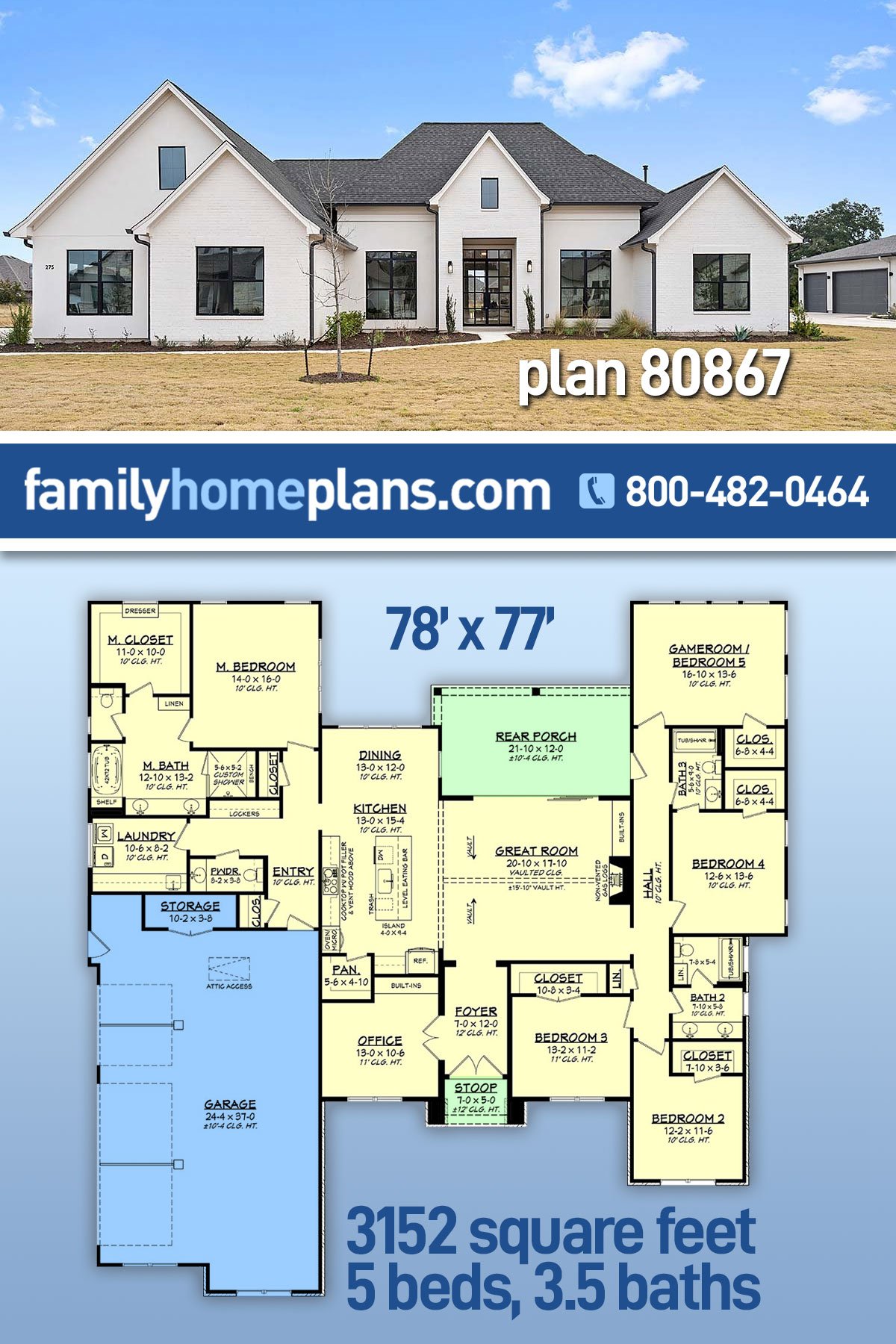 House Plan 80867