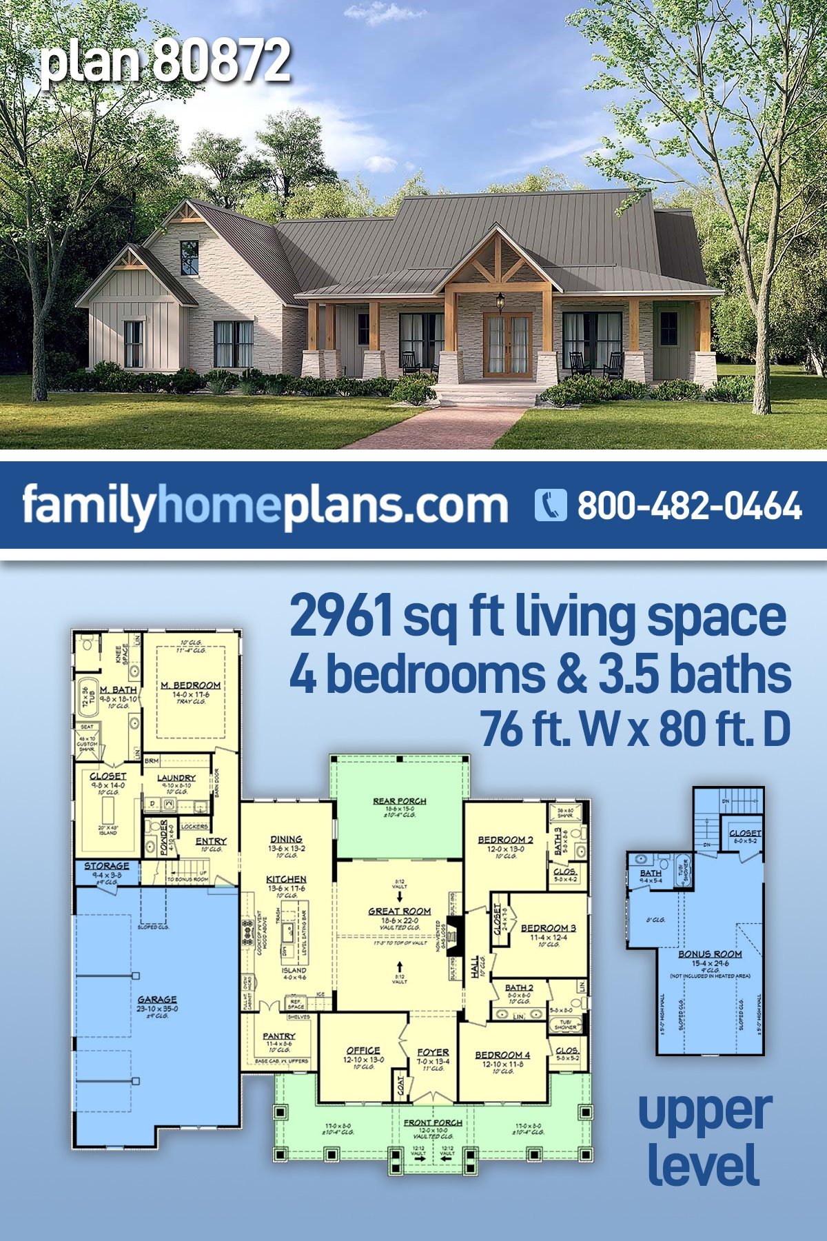 House Plan 80872