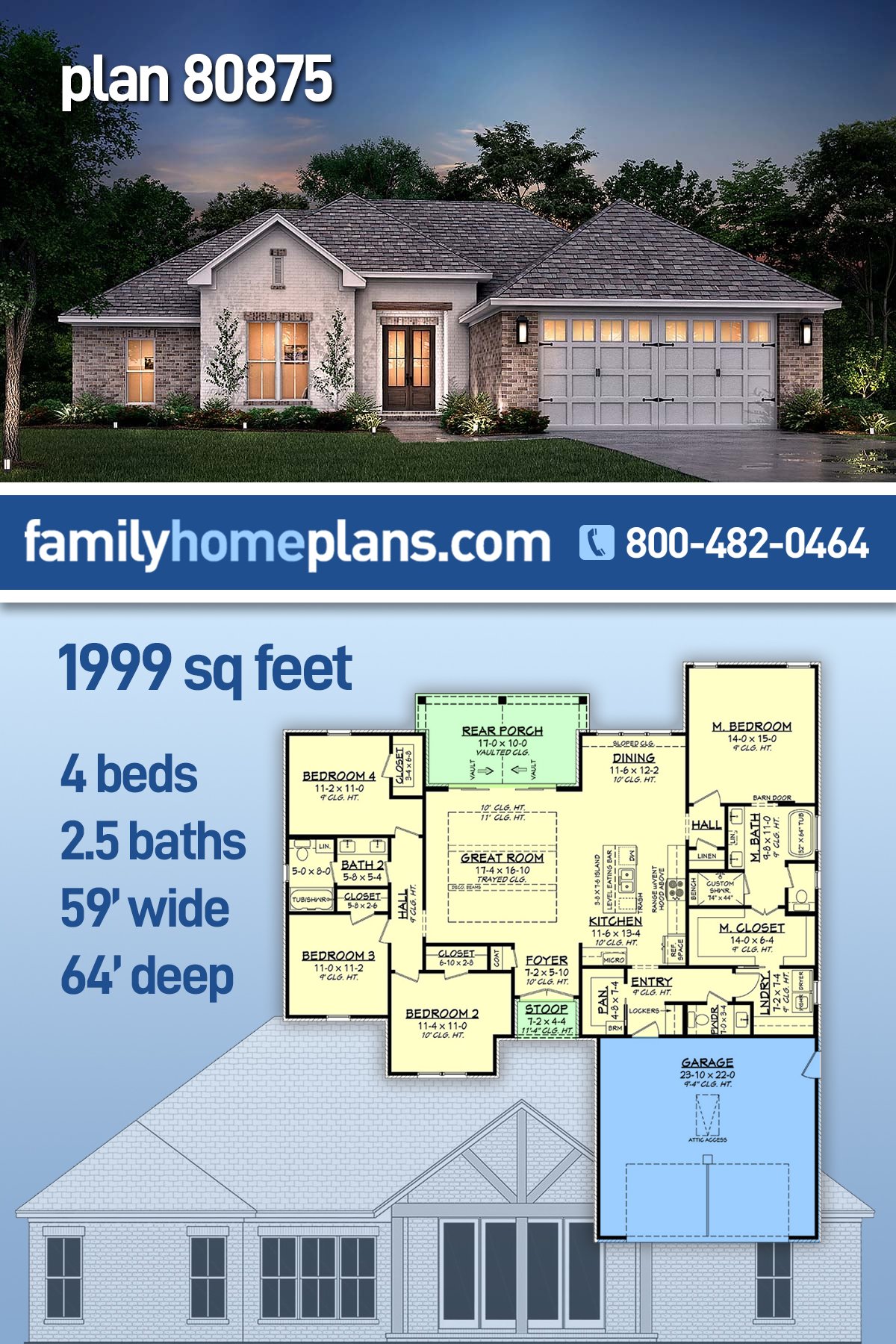 House Plan 80875
