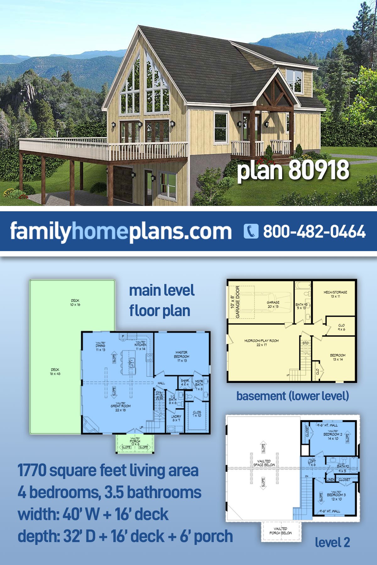 House Plan 80918
