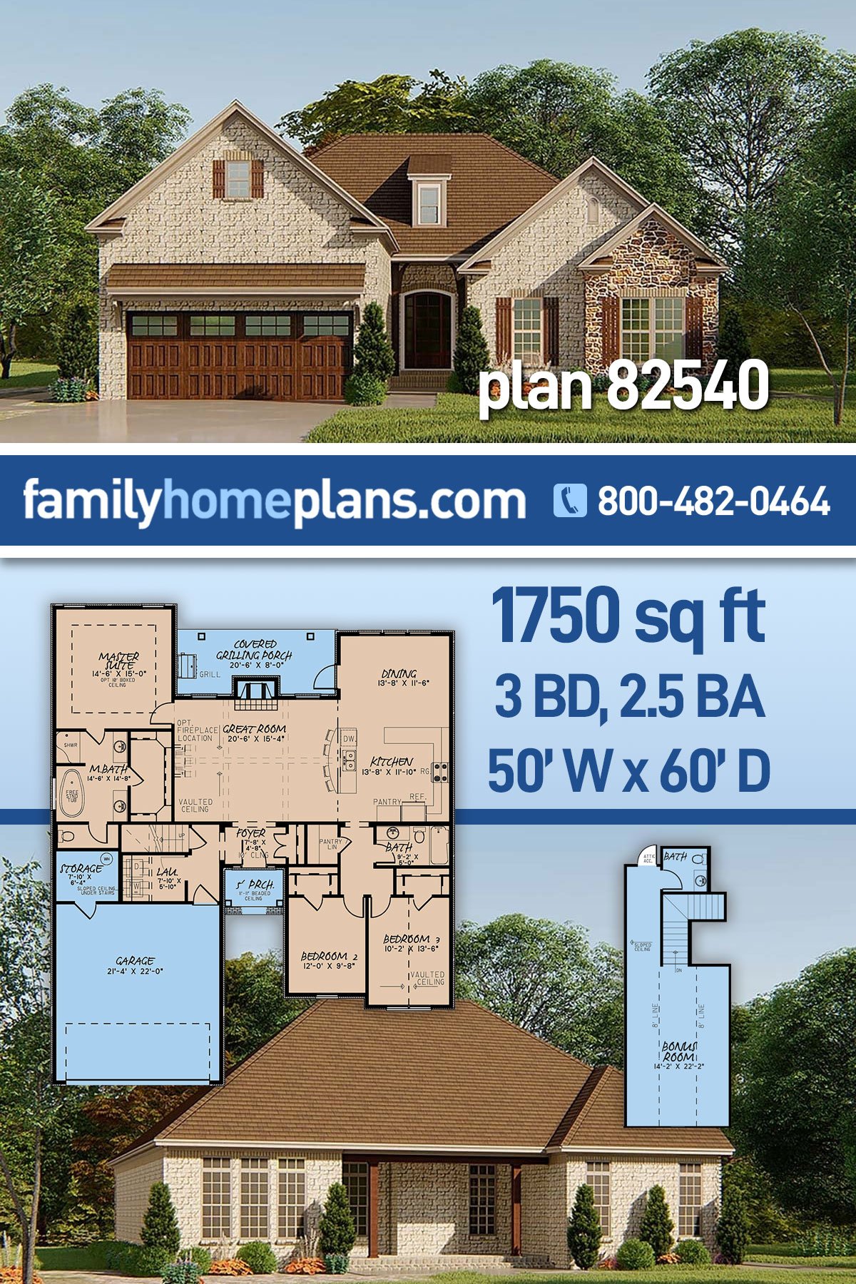 House Plan 82540