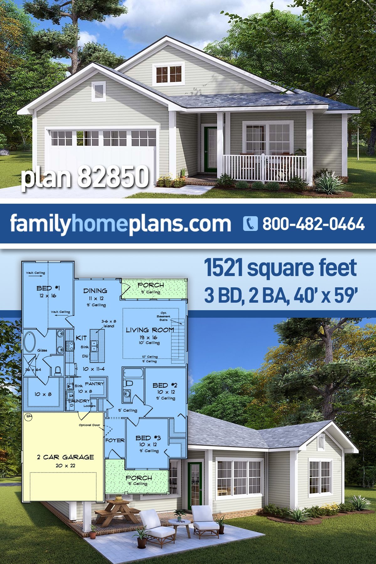 House Plan 82850