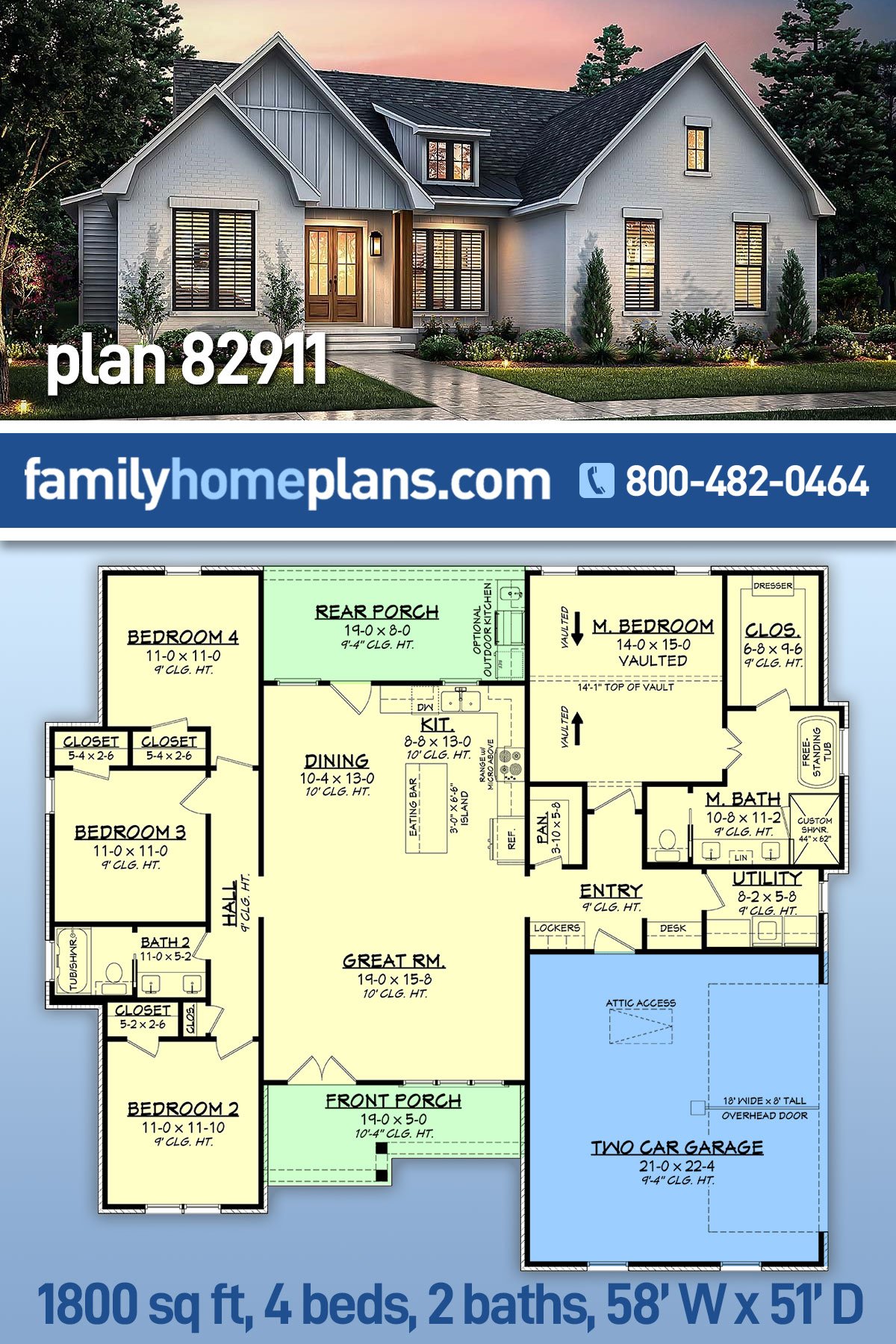 House Plan 82911
