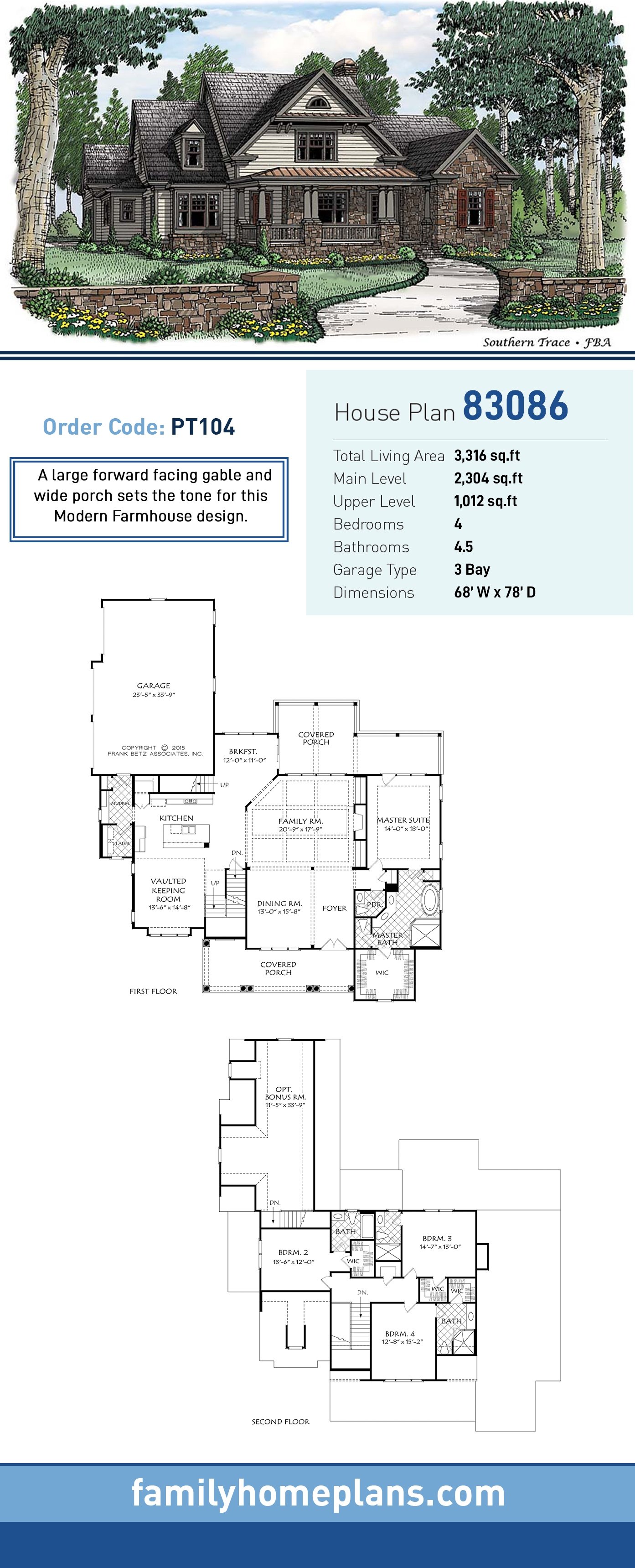 House Plan 83086